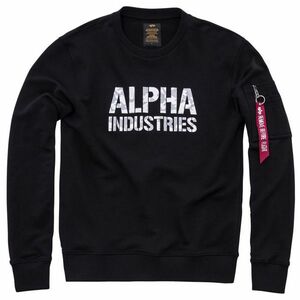 Férfi pulóver Alpha Industries Camo Print Sweat Black kép