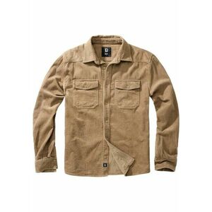 Brandit Corduroy Classic Shirt Long Sleeve camel kép