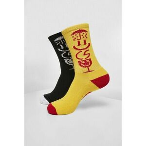 Cayler & Sons Iconic Icons Socks 2-Pack black/yellow kép