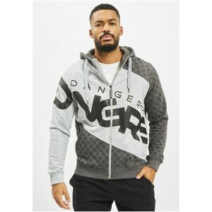 Dangerous DNGRS DNGRS Veli Zip Hoody grey melange/black kép