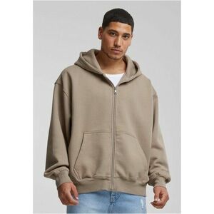 DEF Zip Hoody brown washed01 kép