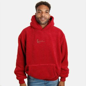 Pulcsi Karl Kani Metal Signature Teddy Os Hoodie Burgundy kép