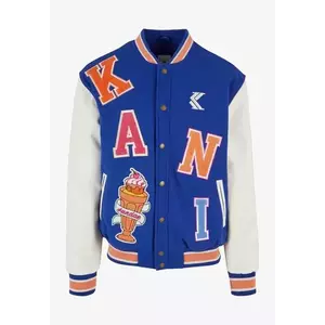 Karl Kani Og Block Patch College Jacket navvy/off white kép