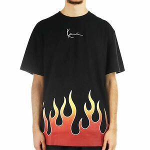 Pólo Karl Kani Small Signature Flame Tee Black kép