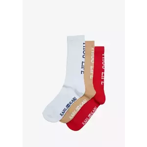 Karl Kani Thug Life 3 Pack Socks white/red/sand kép