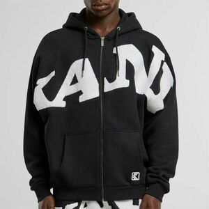 Pulcsi Karl Kani Wavy Retro OS Full Zip Hoodie Black kép