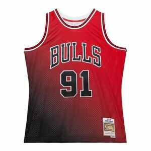 Mitchell & Ness Chicago Bulls #91 Dennis Rodman Golden Hour Glaze Swingman Jersey red kép
