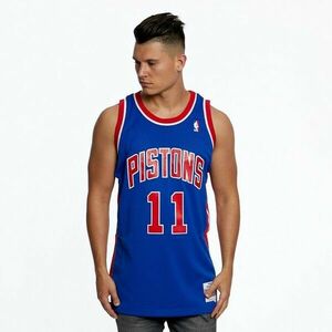 Mitchell & Ness Detroit Pistons #11 Isaih Thomas royal Swingman Jersey kép