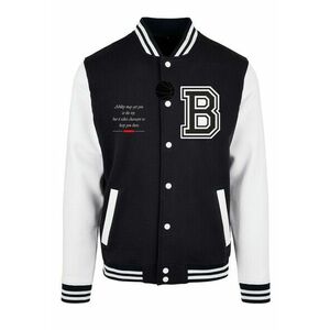 Mr. Tee Baller College Jacket black/white kép