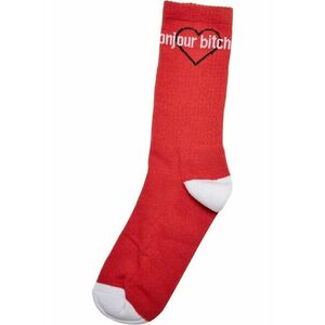 Mr. Tee Bonjour Bitches Socks 3-Pack black/white/red kép