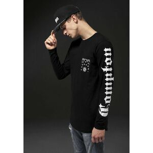 Mr. Tee Compton Pocket Bandana Longsleeve black kép