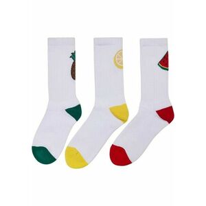 Mr. Tee Fancy Fruit Socks 3-Pack white/multicolor kép