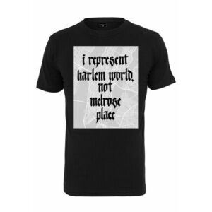 Mr. Tee Harlem Words Tee T-Shirt Round Neck black kép