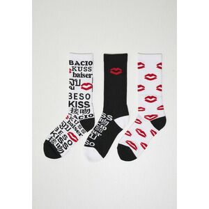 Mr. Tee Kiss Socks 3-Pack black/white/red kép