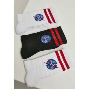 Mr. Tee NASA Insignia Socks 3-Pack white/black/white kép