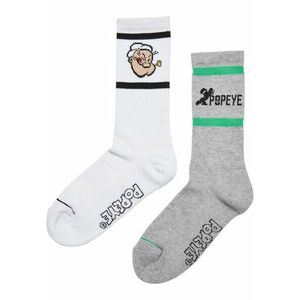 Mr. Tee Popeye Socks 2-Pack heathergrey/white kép