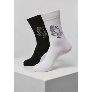 Mr. Tee Pray Hands Socks 2-Pack black/white kép