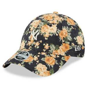 Női Sapka New Era 9Forty WMNS MLB Floral Cord NY Yankees Cap Black Orange kép