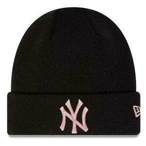 Téli Sapka New Era Essential Knit Cuff Beanie NY Yankees Black Pink kép