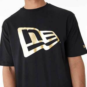 Férfi póló New Era Flag Oversized T-Shirt Black Gold kép