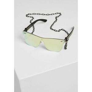 Urban Classics 103 Chain Sunglasses black/gold mirror kép