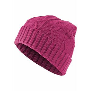 Urban Classics Beanie Cable Flap magenta kép