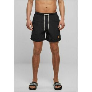 Urban Classics Block Swim Shorts 2-Pack vintageblue+black kép