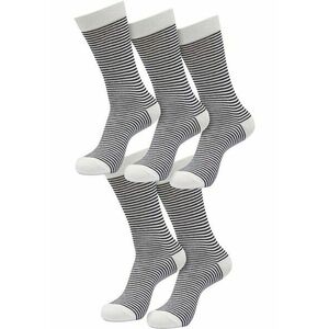 Urban Classics Fine Stripe Socks 5-Pack whitesand/black kép