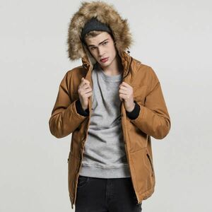 Urban Classics Heavy Cotton Imitation Fur Parka toffee kép