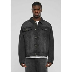 Urban Classics Heavy Ounce Boxy Denim Jacket black washed kép