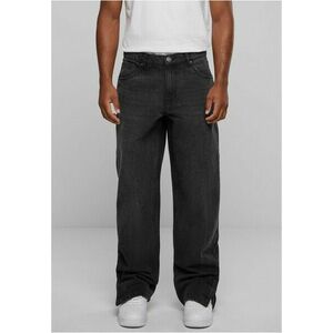 Urban Classics Heavy Ounce Straight Fit Zipped Jeans black washed kép