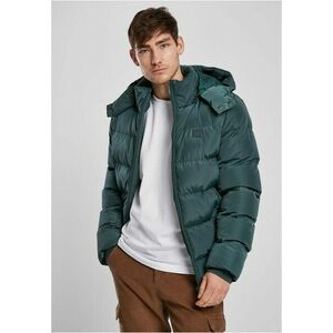 Urban Classics Hooded Puffer Jacket bottlegreen kép