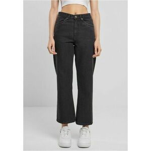 Urban Classics Ladies Cropped Straight Leg Denim Pants black washed kép