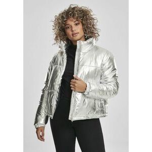 Urban Classics Ladies Metalic Puffer Jacket silver kép