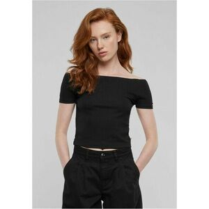 Urban Classics Ladies Organic Off Shoulder Rib Tee black kép