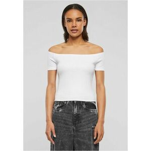 Urban Classics Ladies Organic Off Shoulder Rib Tee white kép