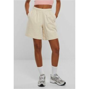 Urban Classics Ladies Organic Terry Bermuda Pants whitesand kép