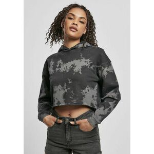 Urban Classics Ladies Oversized Short Bleached Hoody black/grey kép