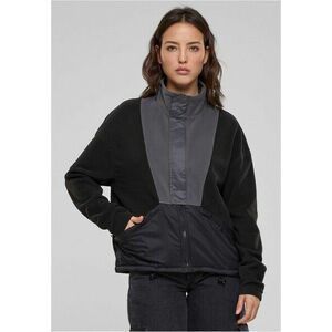 Urban Classics Ladies Polarfleece Track Jacket black/darkshadow kép