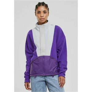 Urban Classics Ladies Polarfleece Track Jacket realviolet/lightasphalt kép