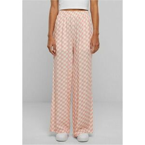 Urban Classics Ladies Viscose Resort Pants lemonadepinkcheck kép