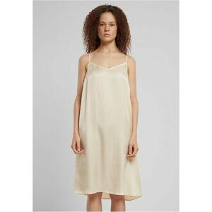 Urban Classics Ladies Viscose Satin Slip Dress whitesand kép