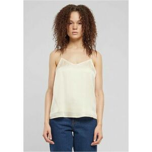 Urban Classics Ladies Viscose Satin Slip Top whitesand kép