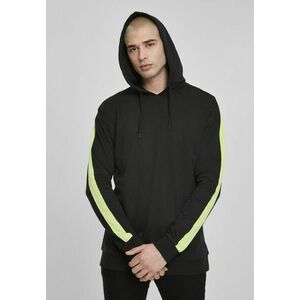 Urban Classics Neon Striped Hoody black/electriclime kép