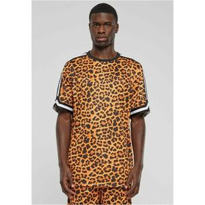 Urban Classics Oversized Mesh AOP Tee orangeleopard kép