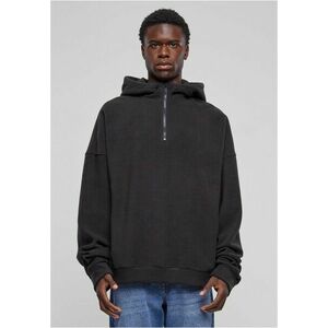 Urban Classics Oversized Polar Fleece Half Zip Hoody black kép