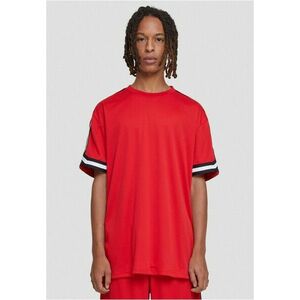 Urban Classics Oversized Stripes Mesh Tee cityred kép