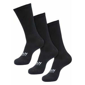 Urban Classics Simple Flat Knit Socks 3-Pack black kép