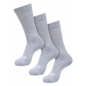 Urban Classics Simple Flat Knit Socks 3-Pack heathergrey kép