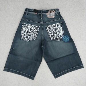 Vokal Flowers Denim Bermuda Dark Grey kép